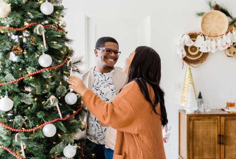 Decorating A Christmas Tree